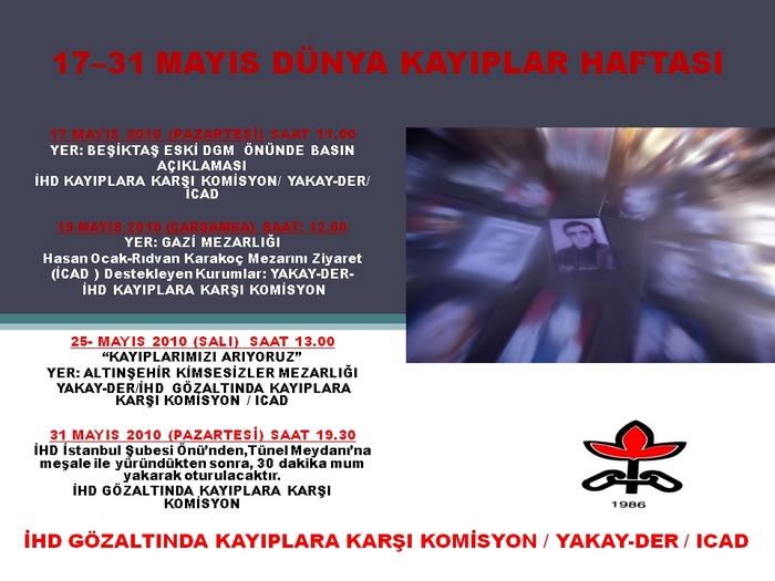 İHD İstanbul Şubesi – "Kayıplar Haftası" Programı