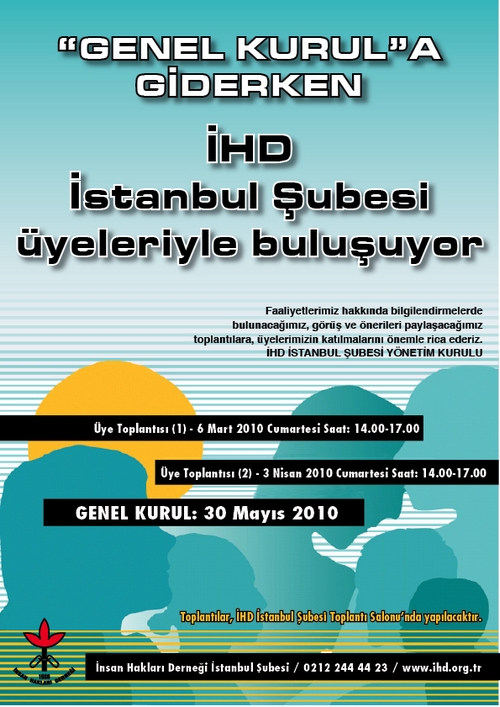 İHD İstanbul Şubesi - Üye Toplantıları Afişi