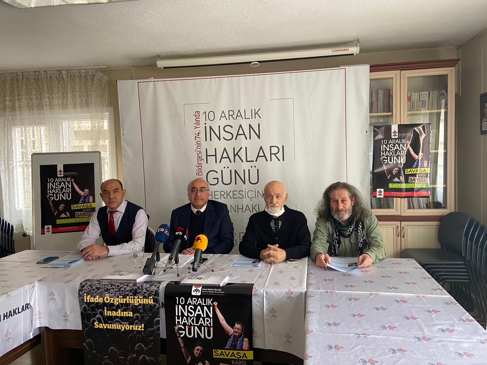 İnsan Hakları Evrensel Bildirgesi’nin Kabul Edilişinin 74. Yılında Baskılara Karşı İnsan Hakları Değerlerini ve Demokrasiyi Savunuyoruz!